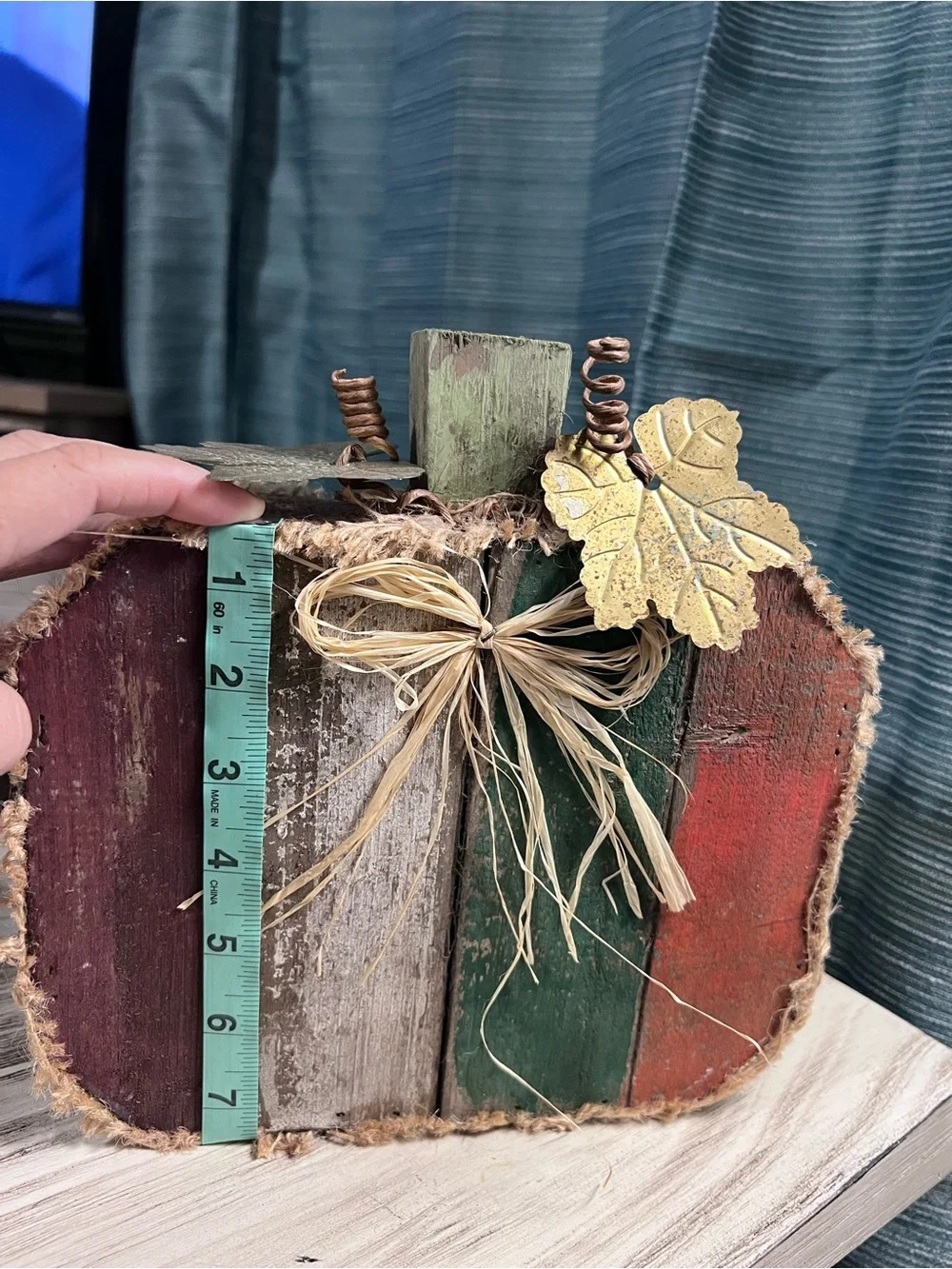 Rustic Wooden Pumpkin Fall Decor Primitive Harvest Tabletop Decoration
